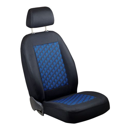 Schwarz blau Effekt 3D  für MITSUBISHI CANTER Autositzbezug FAHRERSITZ 