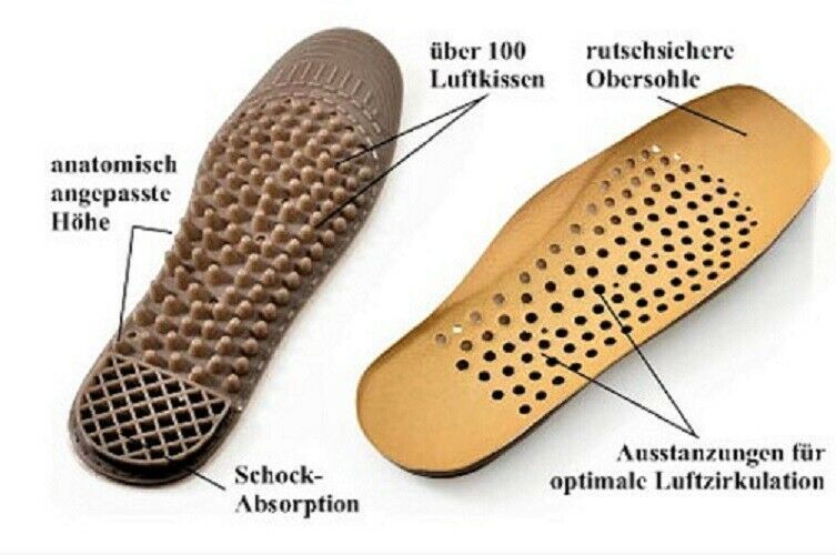 Einlegesohlen Luftkissen Schuheinlage soft Fußbett Fußgeruch schont Gelenke 