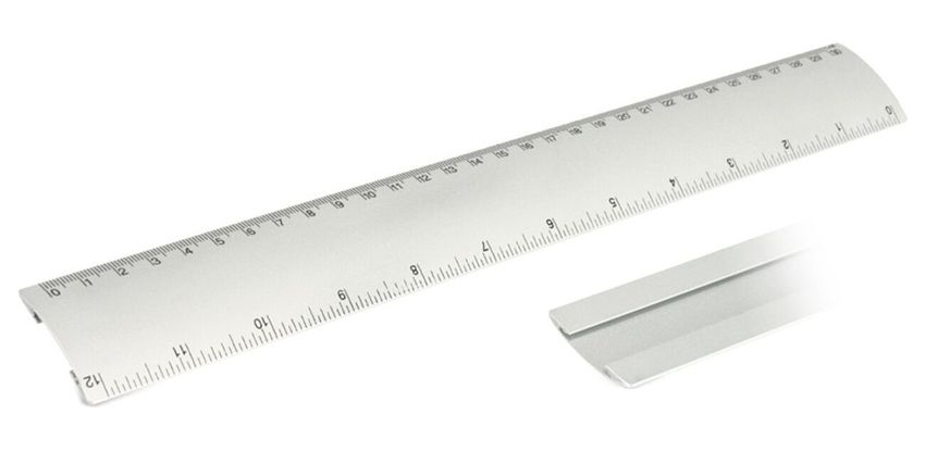 Alu Lineal 30 cm 12 inch Maßstab Alumeßstab Aluminium Lineal 300mm  Alulineal 