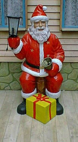 Weihnachtsmann 3D Illusion Lampe Nikolaus mit Wunschtext