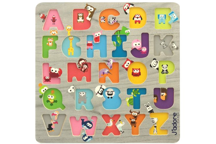 ABC Holz Legespiel ab 2 Jahren Lernspiel Puzzle Buchstaben 27 Teile Kleinkind 