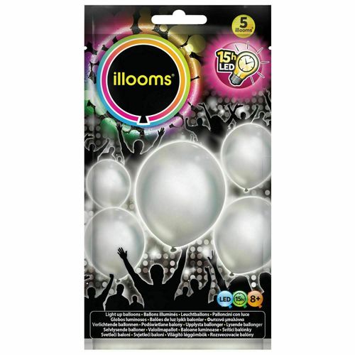 Hochzeit Party WEISS Leuchtende LED Luftballons von ILLOOMS für Geburtstag 