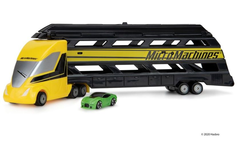 MicroMachines Serie 1 Fahrzeugtransporter inkl Grün exklusivem Fahrzeug 