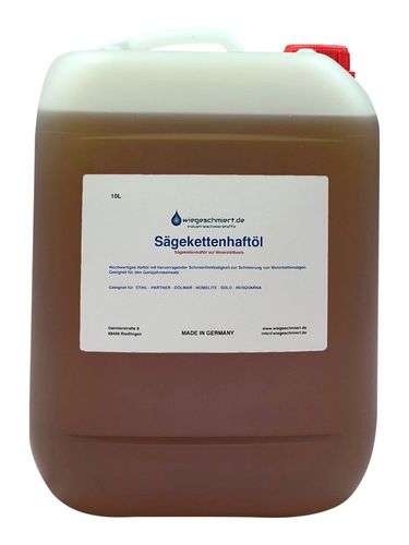Sägekettenöl 10 Liter Mineralisch Kettenöl Sägeketten Haftöl Kettensägenöl 10L 
