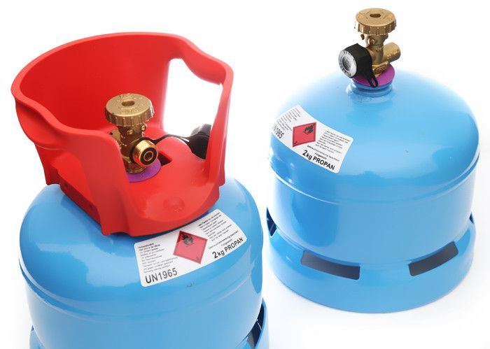 Gas-Shop-24 Propangasflasche/Gasflasche 2,5 kg + Ventil (Propan