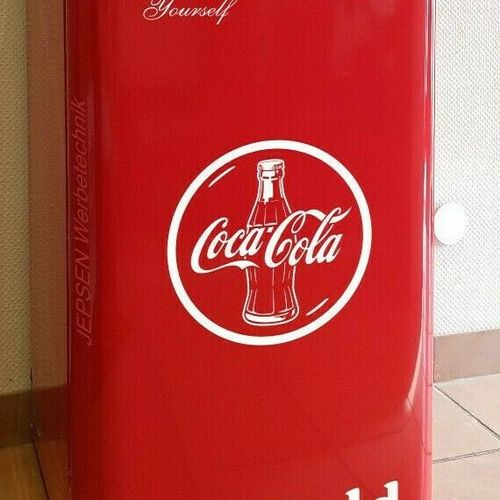 Aufkleber Coca Cola Bottle Tablettdesign 35cm Tür Kühlschrank Farbauswahl 