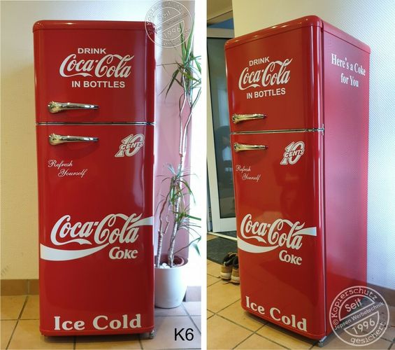 Aufkleber Set K6 Coca Cola 7 teilig für ihren Kühlschrank ect