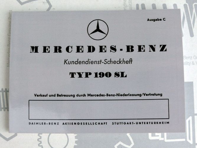 Mercedes Scheckheft / Wartungsheft W121 II 190SL NOS! NEU! kaufen bei