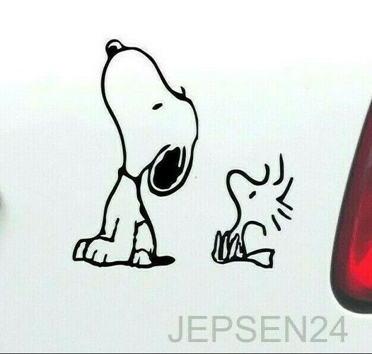 Snoopy Cartoon Hochwertigen Auto-Autoaufkleber 10 x 12 cm