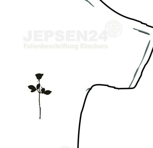 Farbe nach Wunsch Violator Rose DM 12cm Flock zum aufbügeln Depeche Mode S070 