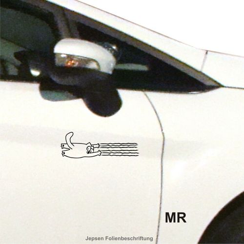 Lustiger Aufkleber von Simons Cat, für Auto, Van, Boot, Fenster, aus Vinyl  : : Auto & Motorrad