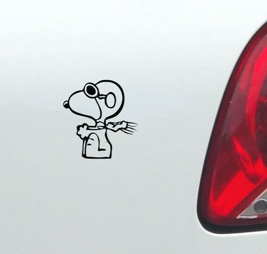 Aufkleber Snoopy Pilot Baron 6cm S4 ML oder MR Farbwunsch Auto