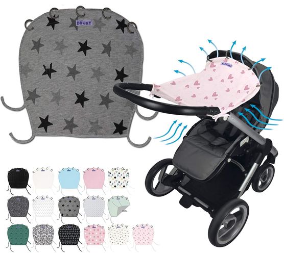 Dooky Sonnenschutz für Kinderwagen Buggy Babyschale hellblau 