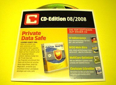 CHIP 8/2008 Computer Software Programme Heft CD