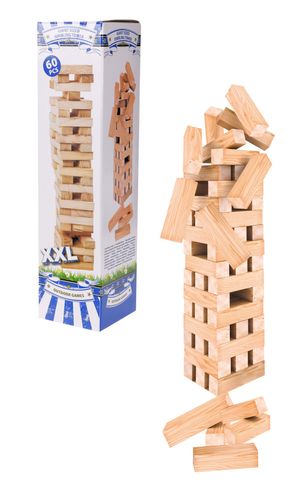 Wackel Turm Gr L 26 cm Höhe Condo Holzturm Geschicklichkeitsspiel aus Holz 