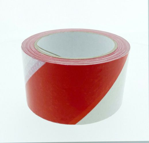 2x Bodenmarkierungsband Klebeband PVC Warnklebeband 30m Rot Weiß Abstandsband 
