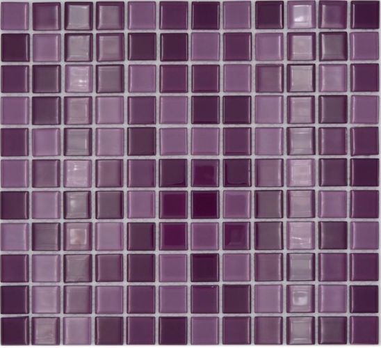 Handmuster Mosaikfliese Transluzent lila Glasmosaik Crystal lila BAD WC Küche  .
