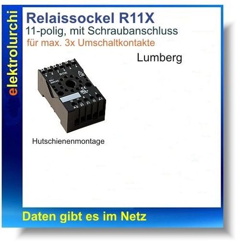 R11x RU Lumberg Relaissockel Relais Fassung 11 Polig für Tele Finder Schrack 