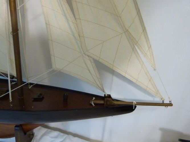 Modellschiff Schiff Modell Holz hochwertig Stoffsegel Stoff Antik Segelboot Boot 