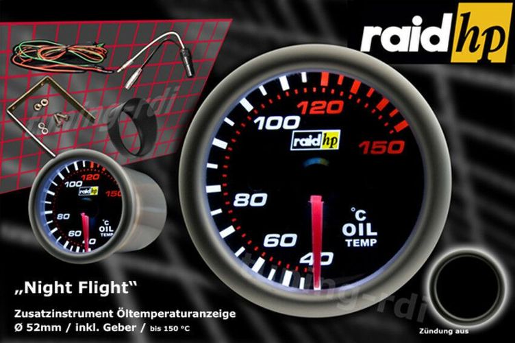 Instrument raid hp NIGHT FLIGHT Auspuff-Temperatur/Abgastemperatur-Anzeige 