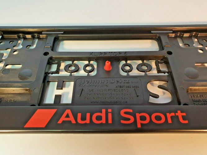 Audi Sport Nummernschild Halter, Kennzeichen Halterung, Schwarz kaufen bei