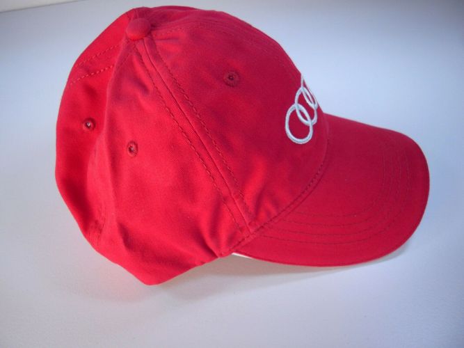 Audi Cap ADUI Kinder Baseballcap Baseballkappe Mütze grau/rot