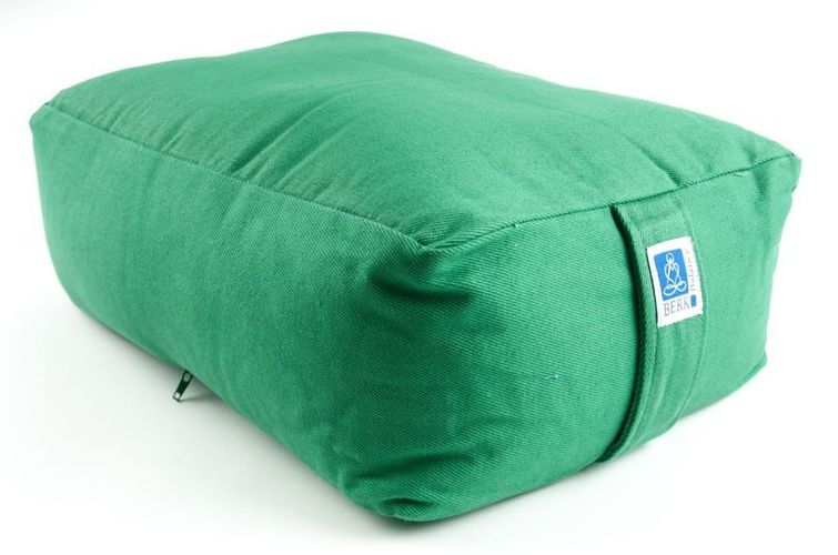 Quader Meditationskissen Buchweizen Sitzkissen Kissen groß B 40 cm grün 