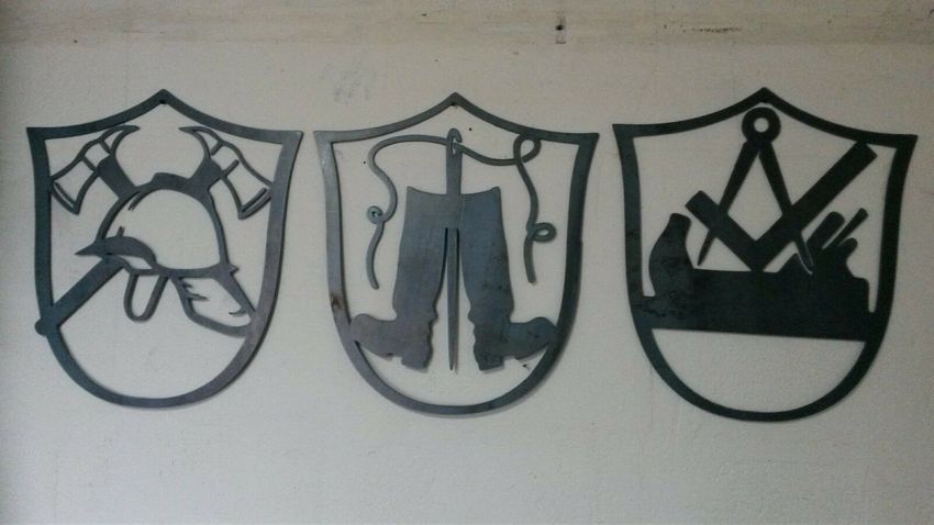 Innungszeichen Maibaumdeko, Zunftzeichen der TISCHLER 20 cm Handwerkerschild 