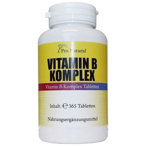 Vitamin B Komplex hochdosiert 365 Tabletten Jahresvorrat alle 8 B-Vitamine 
