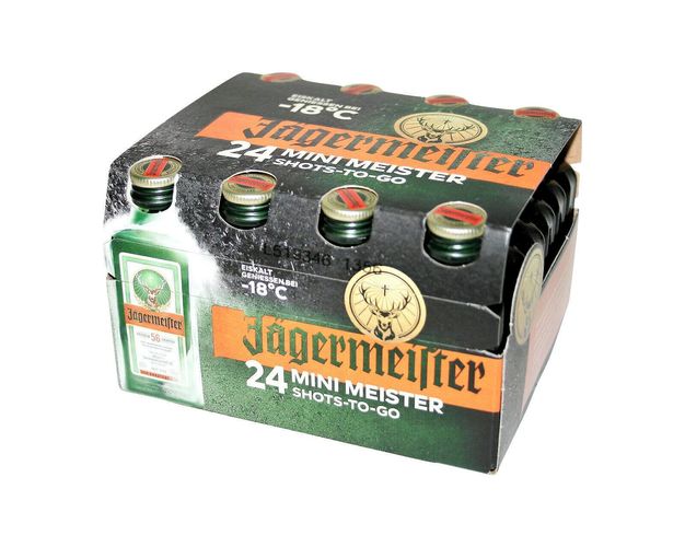 96 Flaschen Jägermeister Kräuterlikör 35% 4x24x 0,02 l - 20 ml Minis SHOTS  TO GO 2cl kaufen bei
