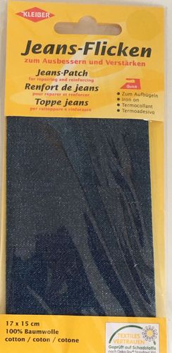 Jeansflicken Aufbügel Reparatur Flicken hellblau Qualitäts Aufbügler 