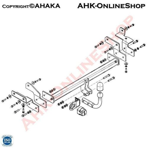 AHK + E-Satz 7 polig Mitsubishi Lancer Bj. 09.2003-2007 Kombi 
