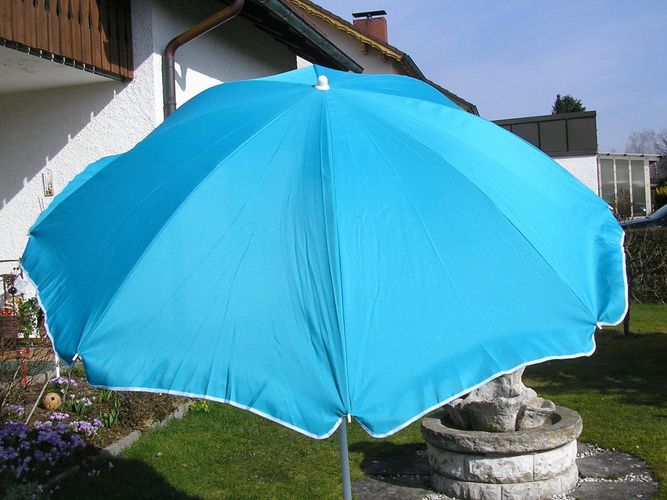 Sonnenschirm 2 m Schirm Terrassenschirm Sonnenschutz UV 35 Petrol 200 cm  kaufen bei