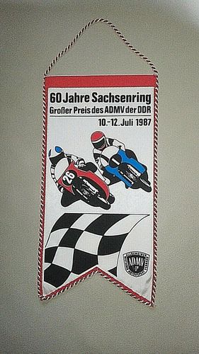 *RAR* TOP Wimpel Sachsenring 1986 Motorsport ADMV MC Hohenstein Ernstthal MZ IFA 
