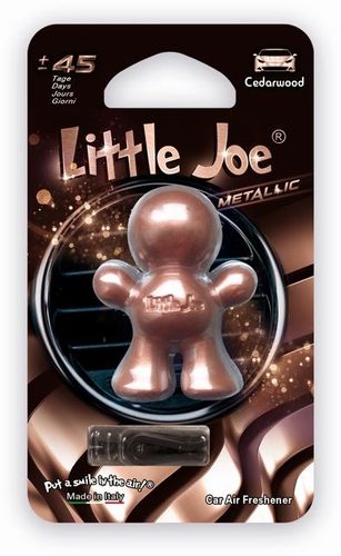 Little Joe METALLIC Edition Lufterfrischer fürs Auto zur Montage an jedem  Lüftungsgitter +/-45 Tage Frische im Auto (Kupfer/Cedarwood/Zedernholz)