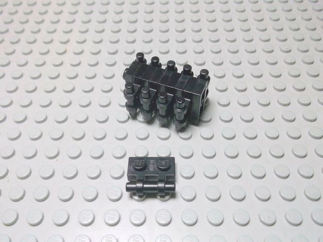 Lego 43 Stück 2540 Technic schwarz Platte mit Griff 1x2 
