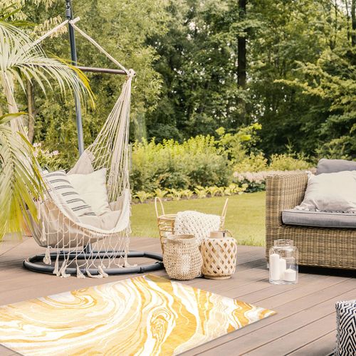 Teppich Flachflor Modern Outdoor fest Geknüpft Outside verschiedene Designs NEU 