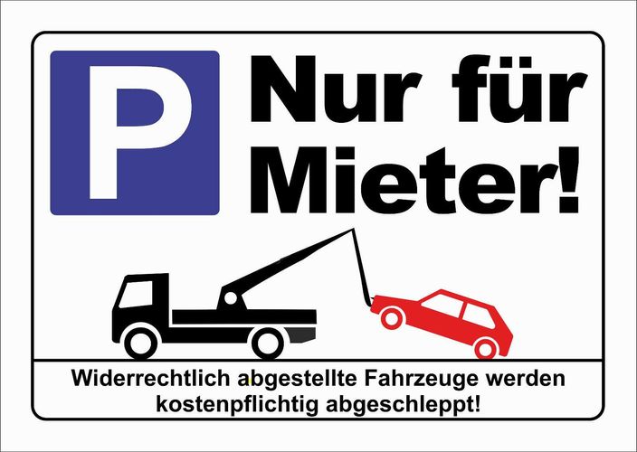 wetterfestes PVC-Schild "Privatparkplatz" 20x30cm 