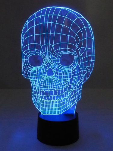 originelle 3D LED-Lampe Totenkopf Nachttischlampe Skull Toten-Schädel  Farbwechsel kaufen bei