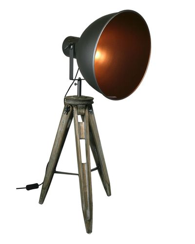 605457 Vintage Stehlampe Studiolampe Stativ Spot Dreibein Design Retroleuchte 