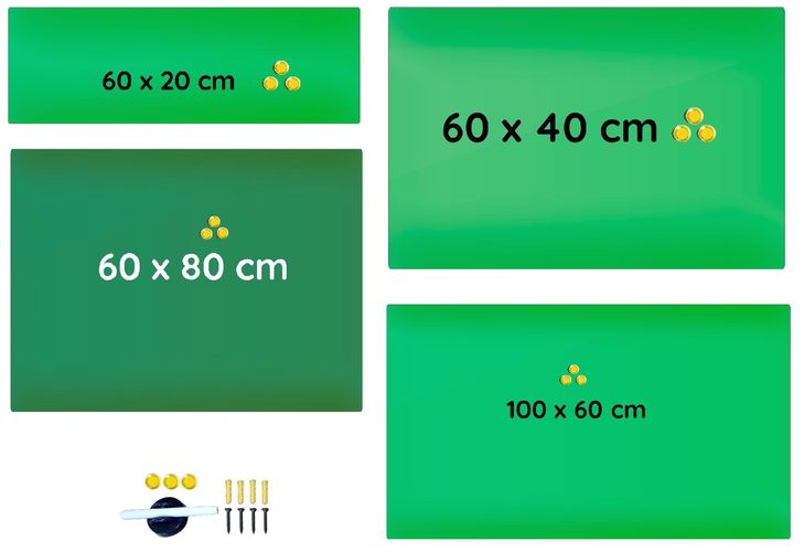 Memoboard Glas Magnettafel Glasboard grün verschiedene Größen 