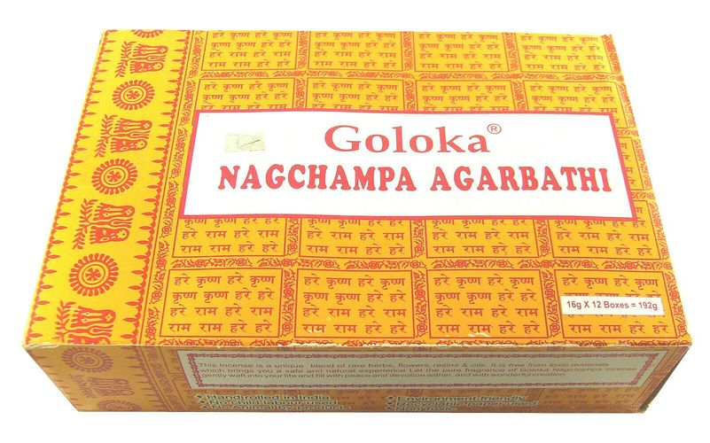 Nag Champa die Gelben von Goloka 1 x 16g Räucherstäbchen 
