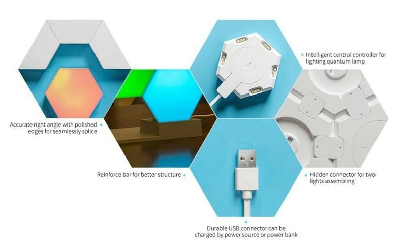 Cololight Smart Hexagonale LED-Lichtpaneele Lichter Waben 3er-Pack Starterkit
