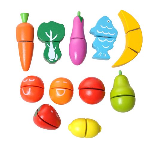 Küchenspielzeug Schneiden Lebensmittel Obst Gemüse mit Klett-Verbindung 12535 