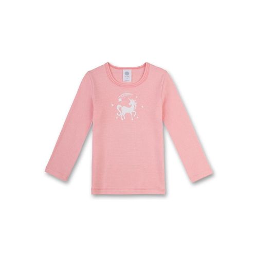Sanetta Mädchen Unterhemd Einhorn lang rosa gestreift Gr 92 104 116 128 140 