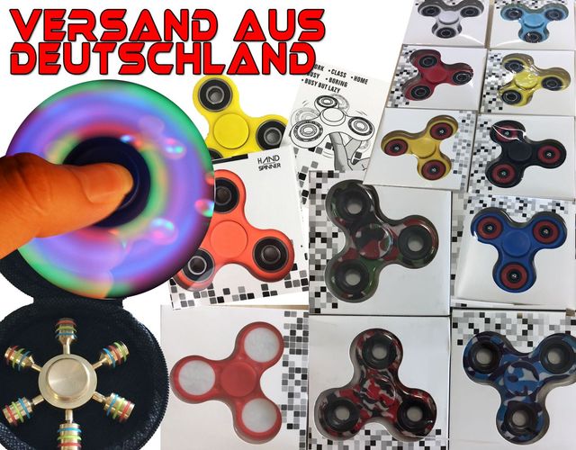 Hand Spinner Fidget Spinner Anti Stress Pocket Finger Kreisel ADS ADHS Neon Gelb 