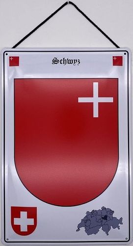 Blechschild mit Kordel 30 x 20 cm Wappen Polen