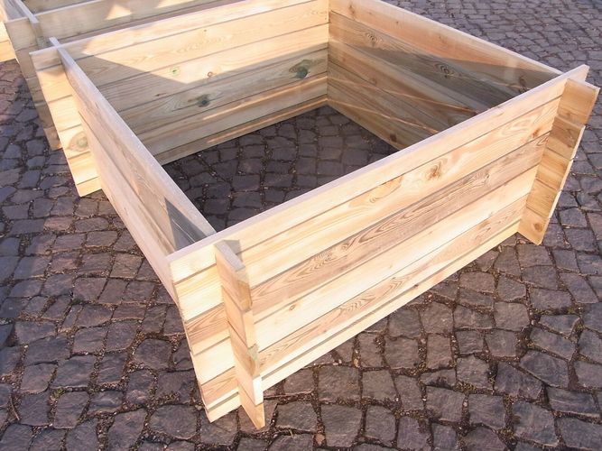 stabiler Holzkomposter Komposter Kompostbehälter Hochbeet 120 x 120 x 53 cm ! 