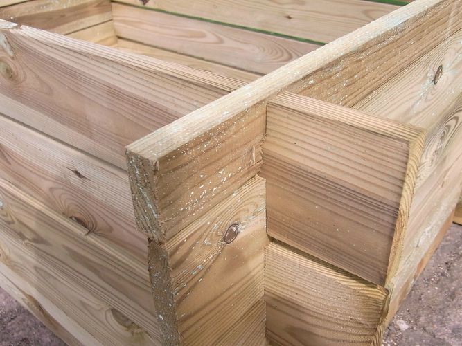 stabiler Holzkomposter Komposter Pflanzbeet Kräuterbeet Hochbeet 120 x 65 x 52 