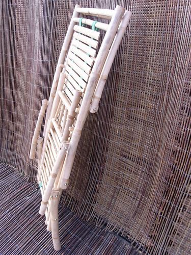 & Fußlehne NEU Liegestuhl Sonnenliege Bambus Relaxliege Bambusmöbel Arm 